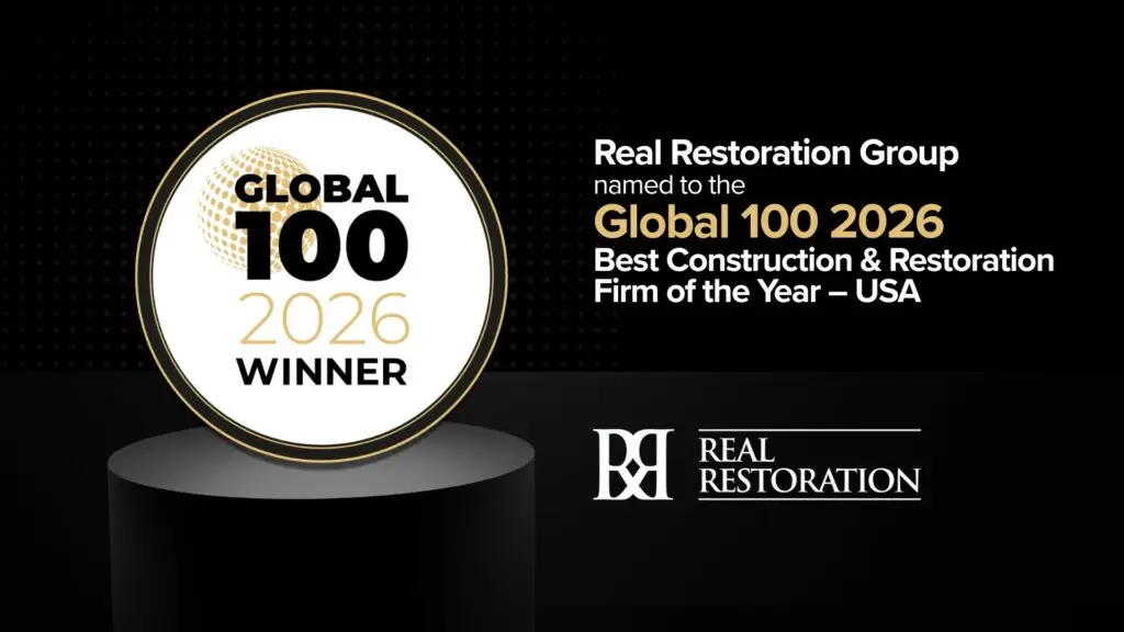 Real Restoration Group named Best Construction & Restoration Firm of the Year – USA in Global 100 – 2026 Awards.
