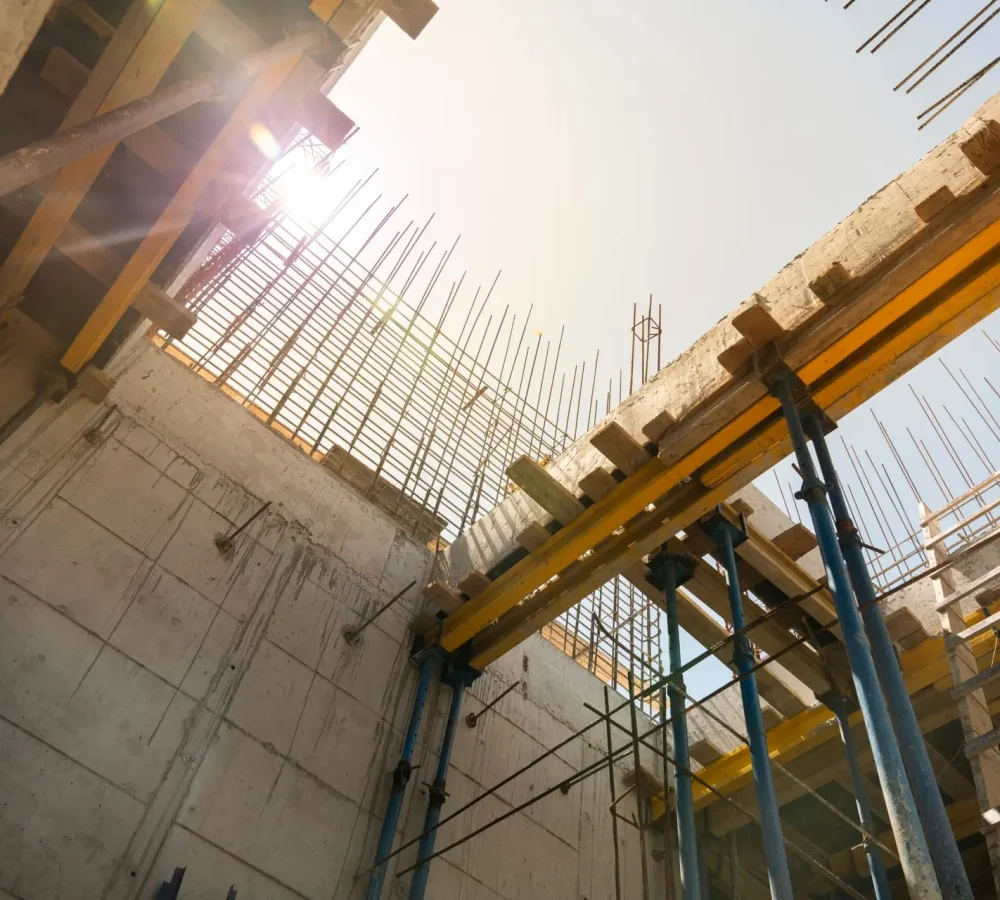 Formwork,Supports,The,Second,Floor,Of,A,Monolithic,Building.,Reinforcement